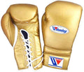 Winning Boxing Gloves - Metallic Gold Professional Lace-Up Design - PunchPro Boxing