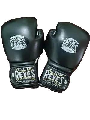 Cleto Reyes Classic Black Hook and Loop Training Gloves - PunchPro Boxing