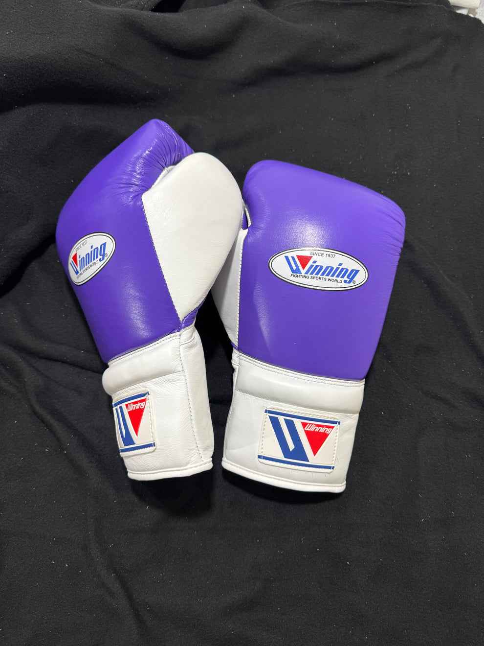 Custom Boxing Gloves - Winning Purple & White Premium Sparring Edition - PunchPro Boxing