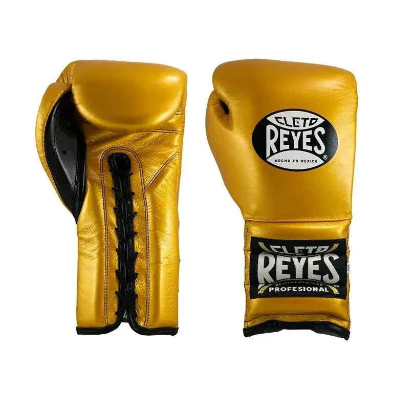 Cleto-Style Professional Gold Boxing Gloves – Premium Lace-Up Training Gloves | PunchPro Boxing - PunchPro Boxing