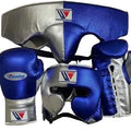 Winning Professional Boxing Training Set - Custom Metallic Silver & Royal Blue Edition | Premium Boxing Training Set - PunchPro Boxing