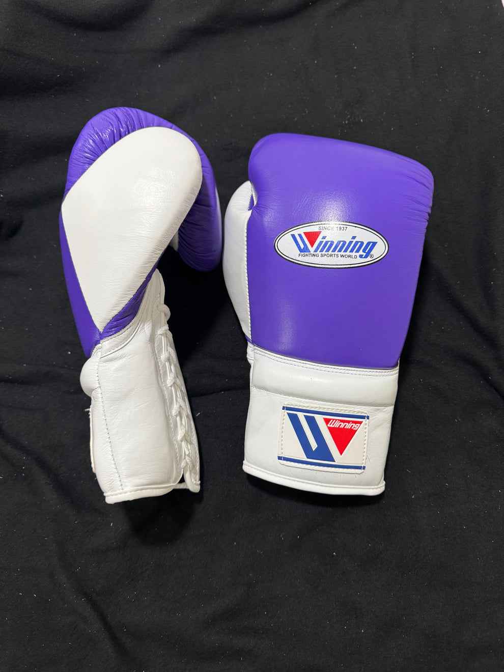 Custom Boxing Gloves - Winning Purple & White Premium Sparring Edition - PunchPro Boxing