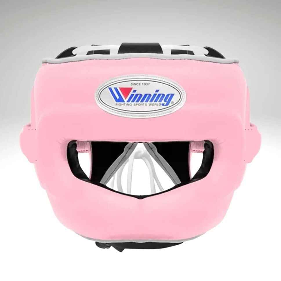 Winning Professional Boxing Training Set - Baby Pink (Gloves, FG-5000 Headgear & Groin Guard) - PunchPro Boxing