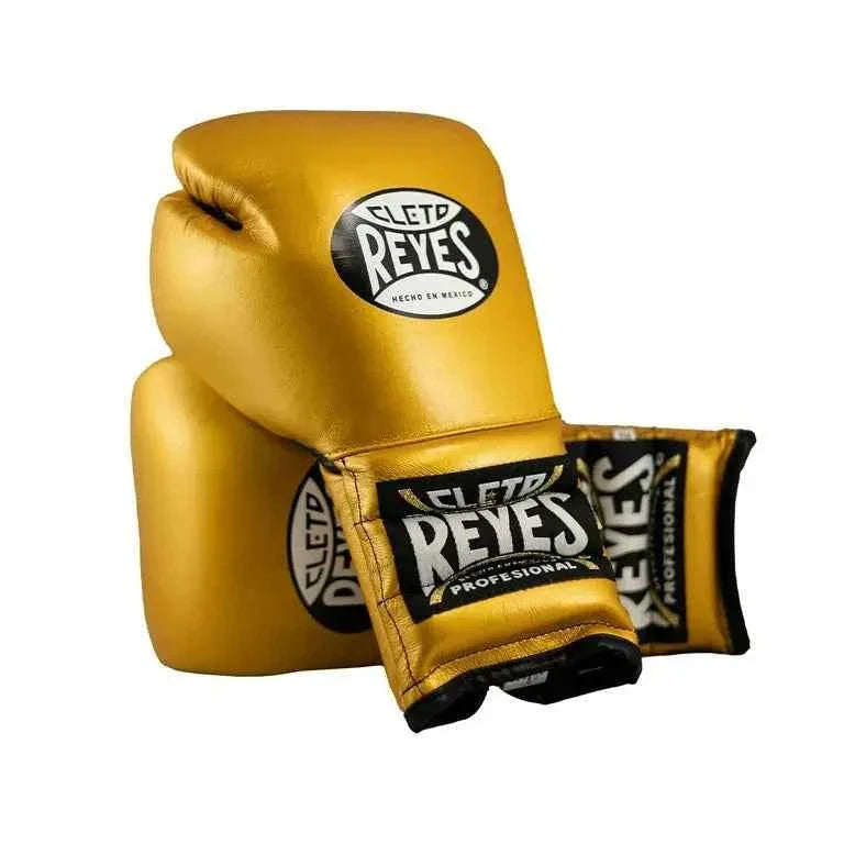 Cleto-Style Professional Gold Boxing Gloves – Premium Lace-Up Training Gloves | PunchPro Boxing - PunchPro Boxing