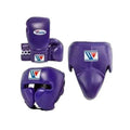 Winning Professional Boxing Training Set - Purple (Gloves, Headgear & Groin Guard) - PunchPro Boxing