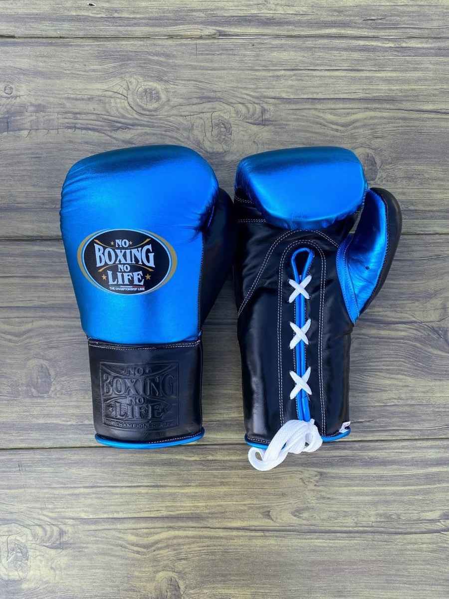 No Boxing No Life Boxing Set - Blue & Black Gloves, Headgear & Groin Guard | Authentic Mexican Gear (8oz–16oz) - PunchPro Boxing