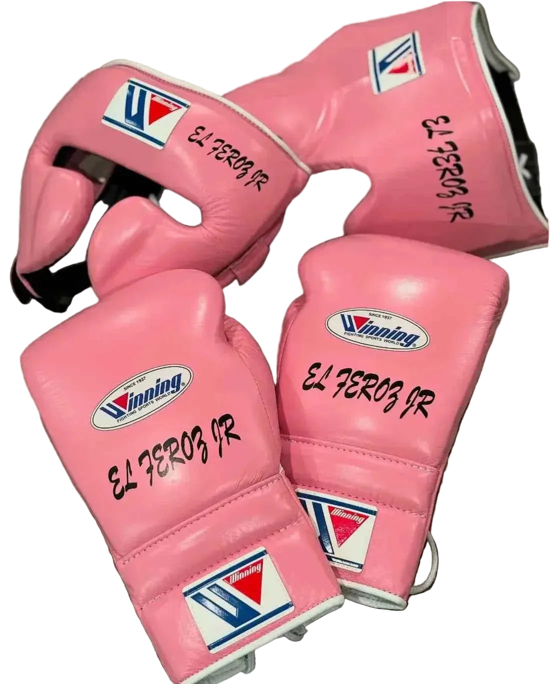 Winning Professional Pink Boxing Training Set - Custom Gloves, Headgear & Groin Guard - PunchPro Boxing