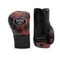 No Boxing No Life Professional Lace-Up Boxing Gloves - Red Camo & Black Edition - PunchPro Boxing