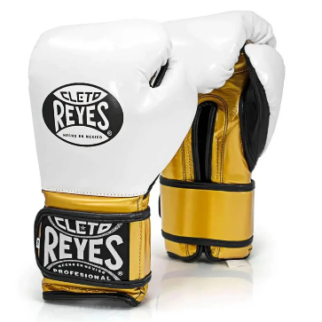 Cleto Reyes Boxing Gloves - Style Professional White & Gold Gloves by PunchPro - PunchPro Boxing