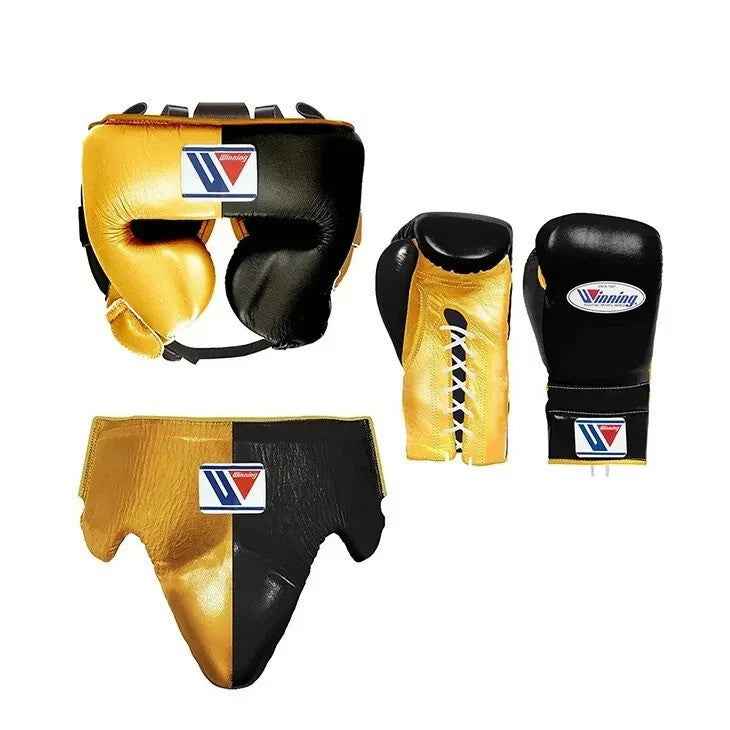 Winning Professional Boxing Training Set - Custom Metallic Gold & Black Edition - PunchPro Boxing