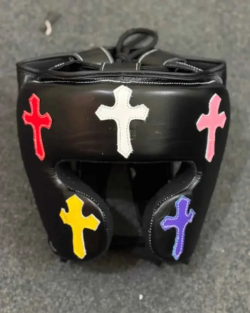 Winning Boxing Training Set - Custom Black Multi-Color Cross Patch Edition - PunchPro Boxing