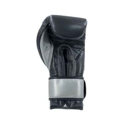 Cleto Reyes Professional High-Compression Hook & Loop Training & Sparring Gloves - Black & Silver - All Sizes Available - PunchPro Boxing