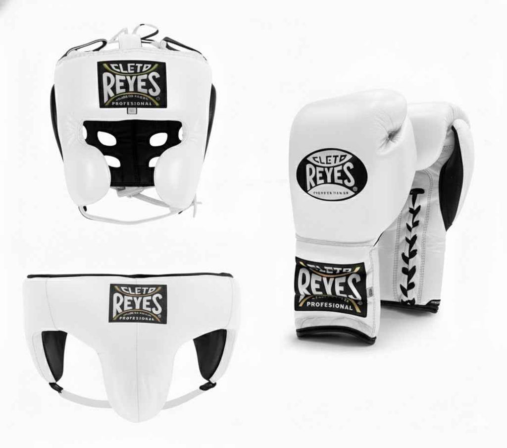 Cleto Reyes Sparring Set - Classic White Lace-Up for Optimal Performance - PunchPro Boxing