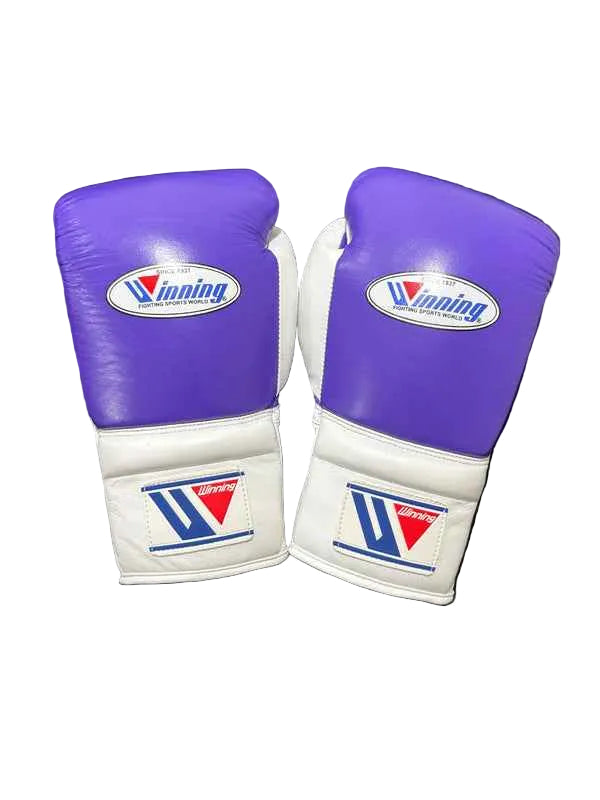 Winning Boxing Gloves for Training – Purple & White Professional Sparring Gloves | Available in 8oz, 10oz, 12oz, 14oz, 16oz - PunchPro Boxing