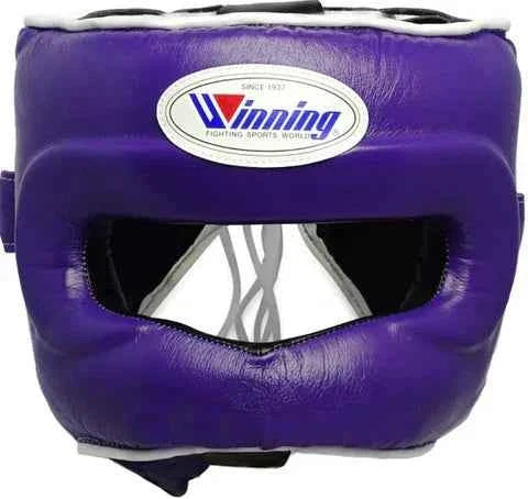 Winning FG-5000 Face Guard Boxing Headgear – Purple | Maximum Protection Training Headgear - PunchPro Boxing