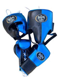 No Boxing No Life Boxing Set - Blue & Black Gloves, Headgear & Groin Guard | Authentic Mexican Gear (8oz–16oz) - PunchPro Boxing