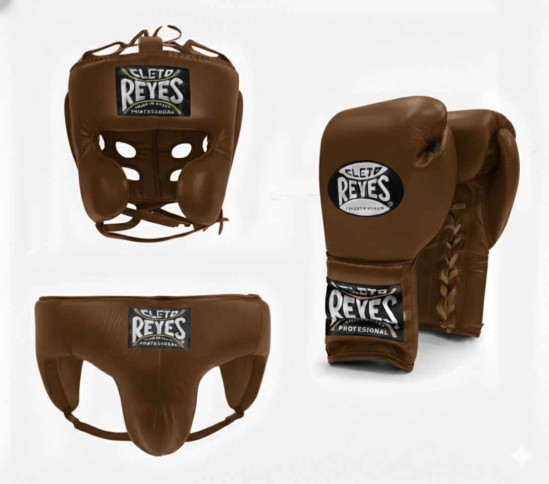 Cleto Reyes Chocolate Brown Lace-Up Sparring Set - PunchPro Boxing
