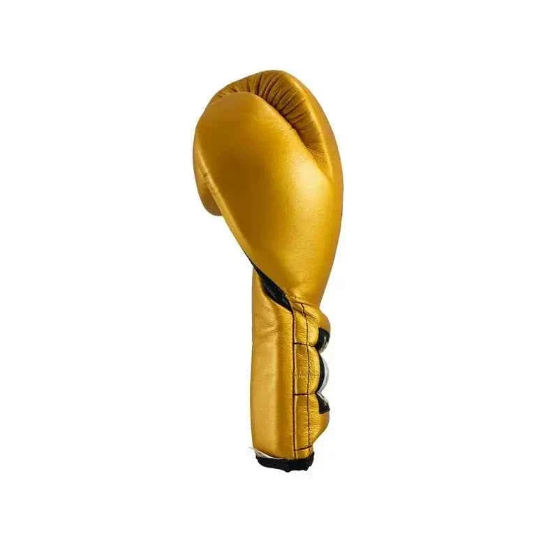 Cleto-Style Professional Gold Boxing Gloves – Premium Lace-Up Training Gloves | PunchPro Boxing - PunchPro Boxing