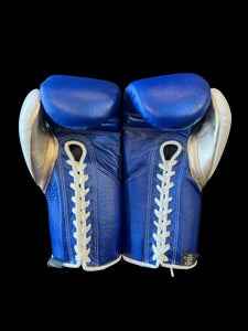 No Boxing No Life Boxing Gloves - Royal Blue & Metallic Gold Edition - PunchPro Boxing