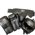 No Boxing No Life Professional Gloves, Headguard, and Groinguard Set - Triple Black Custom Edition - PunchPro Boxing
