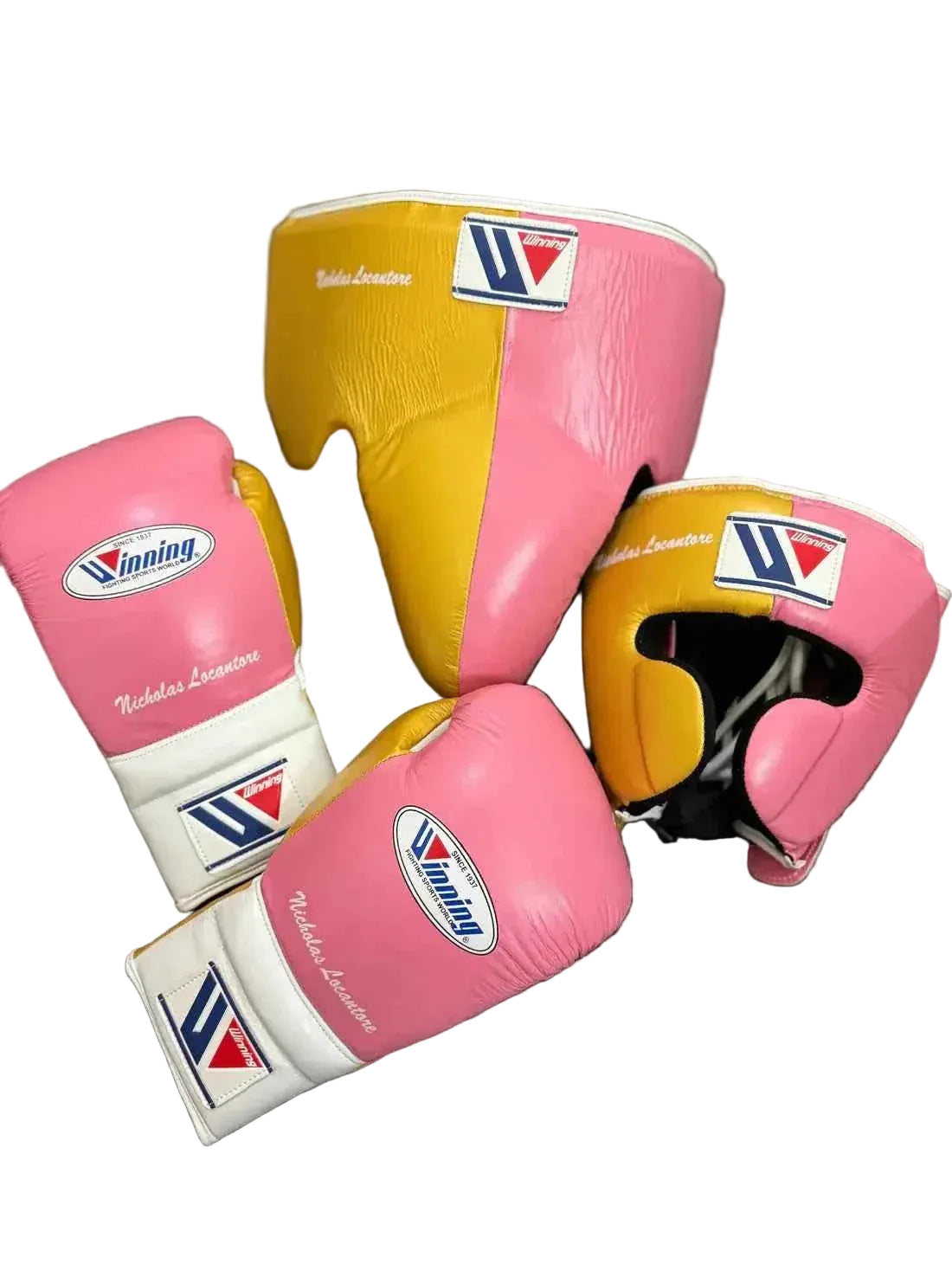 Winning Professional Boxing Training Set - Custom Pink & Metallic Gold Edition - PunchPro Boxing