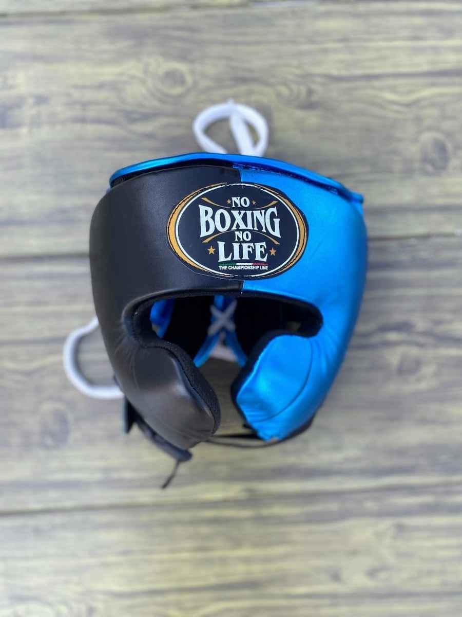 No Boxing No Life Boxing Set - Blue & Black Gloves, Headgear & Groin Guard | Authentic Mexican Gear (8oz–16oz) - PunchPro Boxing