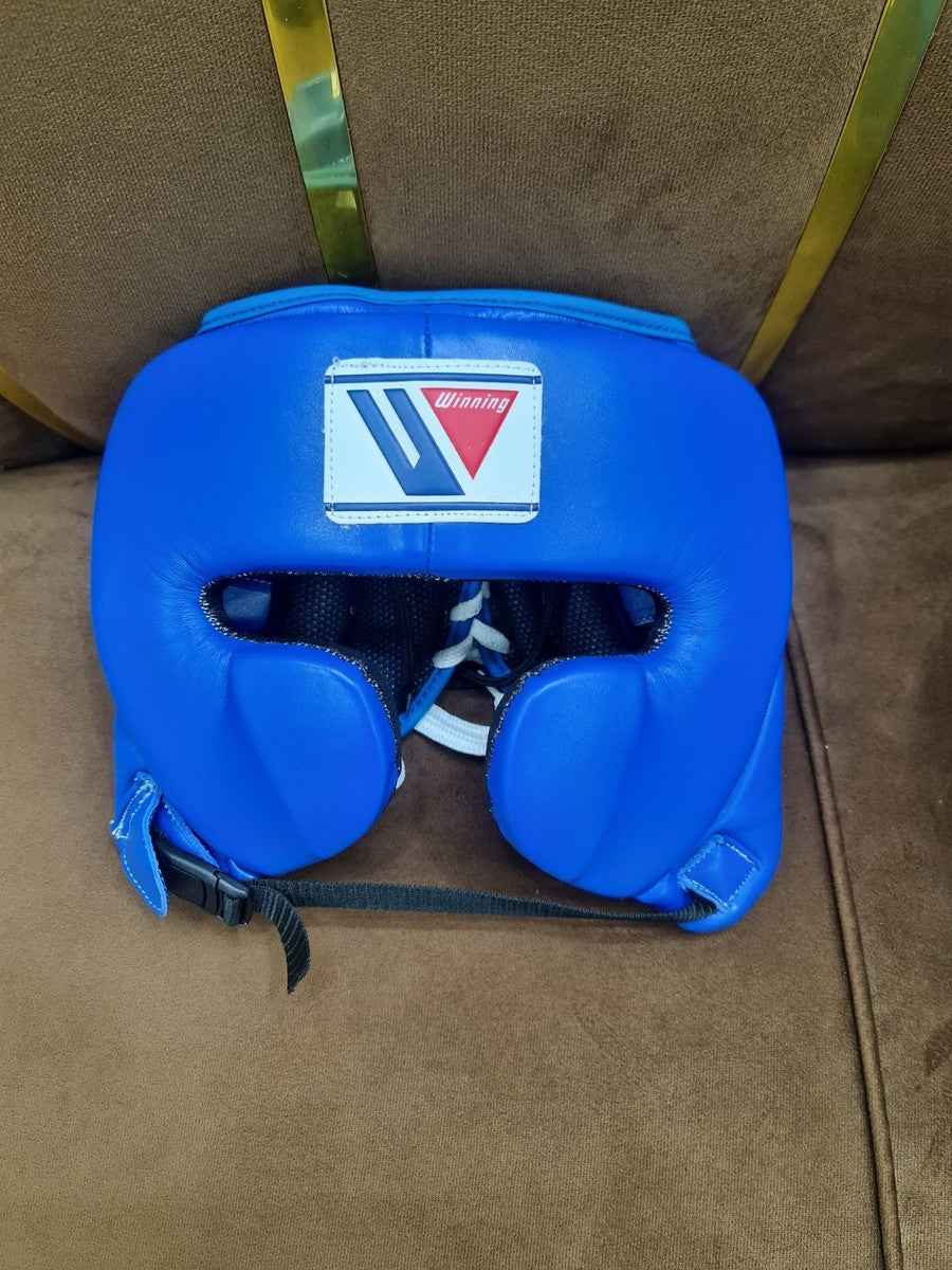 Winning Professional Boxing Training Set - Blue (Gloves, Headgear & Groin Guard) - PunchPro Boxing