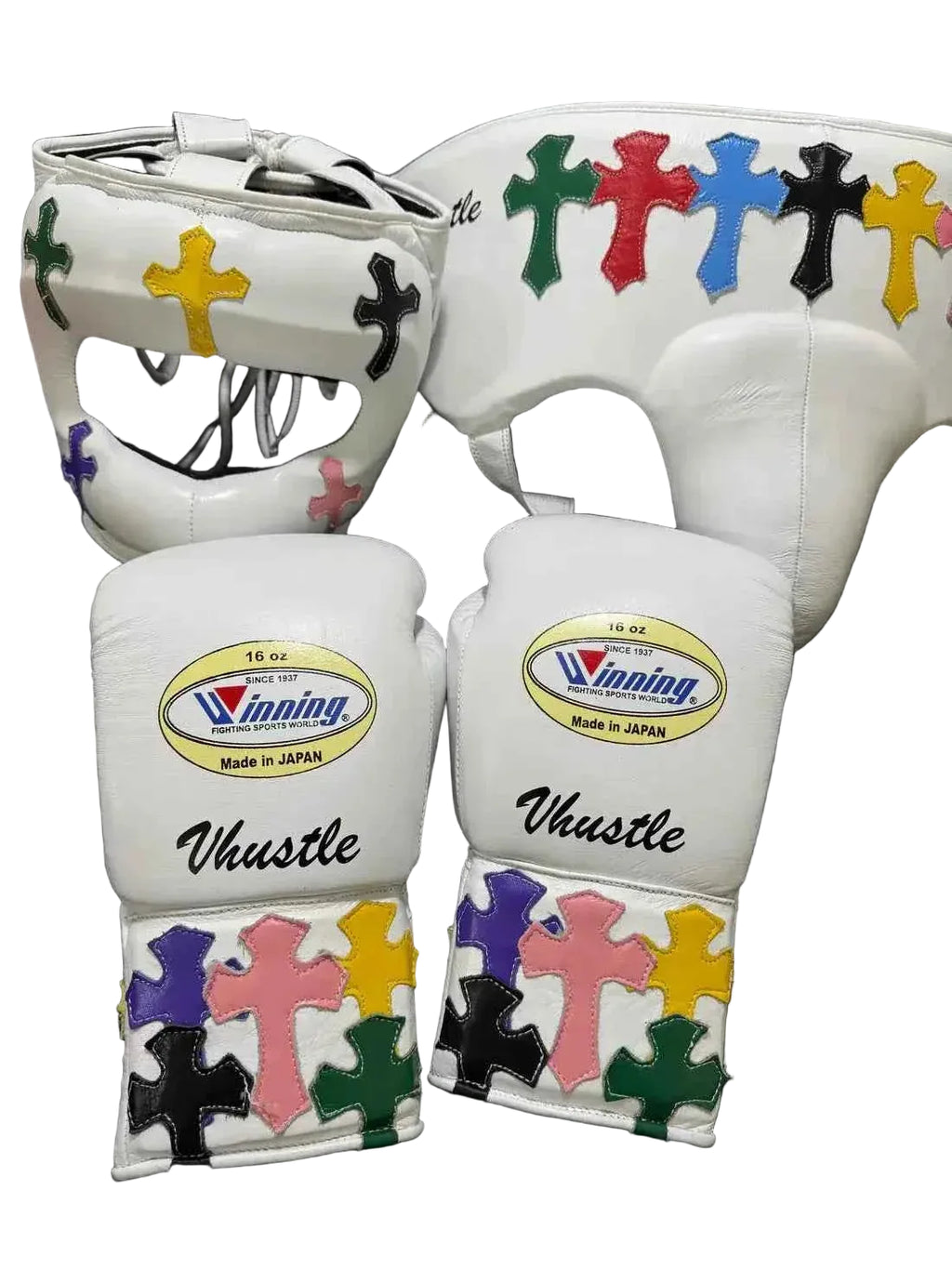 Winning Boxing Training Set - Custom Multi-Color Cross Patch Edition - PunchPro Boxing