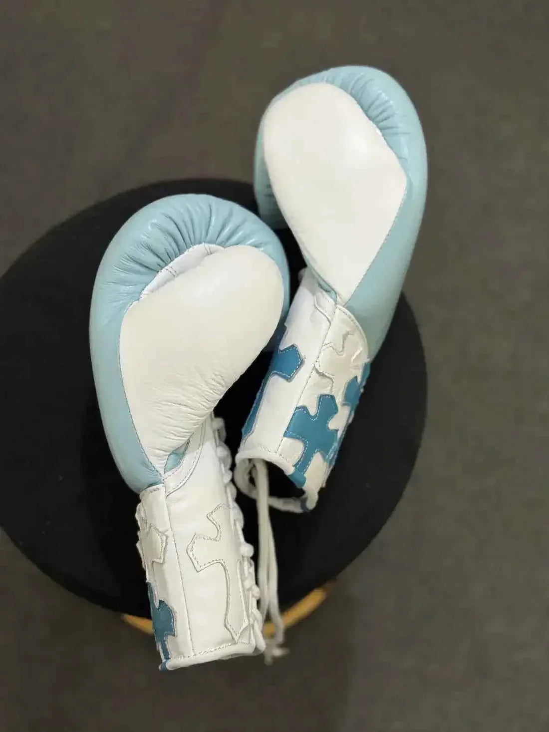 Premium Lace-Up Boxing Gloves – Light Blue Camo Design | Pro Training & Sparring Gloves by Punch Pro Boxing - PunchPro Boxing