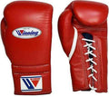 Winning Professional Lace-Up Boxing Gloves - Premium Red Edition Training & Sparring Gloves | Available in All Sizes (8oz–18oz) - PunchPro Boxing