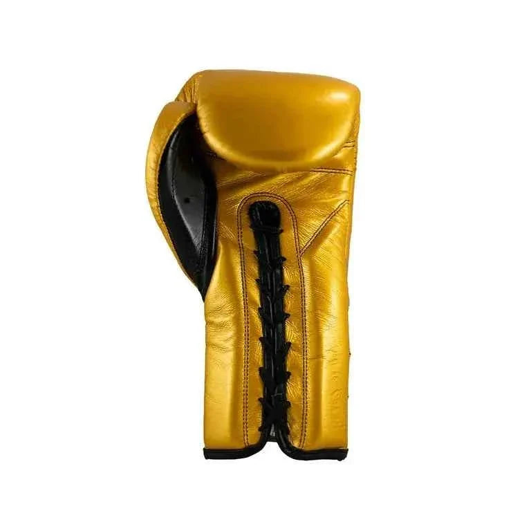 Cleto-Style Professional Gold Boxing Gloves – Premium Lace-Up Training Gloves | PunchPro Boxing - PunchPro Boxing