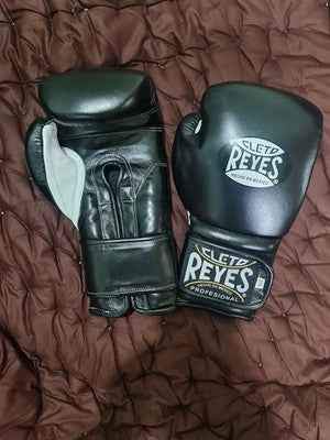 Cleto Reyes Classic Black Hook and Loop Training Gloves - PunchPro Boxing