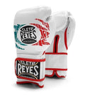 Cleto Reyes High-Compression Hook & Loop Training & Sparring Gloves - Mexico Heritage White - All Sizes Available - PunchPro Boxing