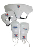 Winning Professional Boxing Training Set - White (Gloves, Headgear & Groin Guard) - PunchPro Boxing