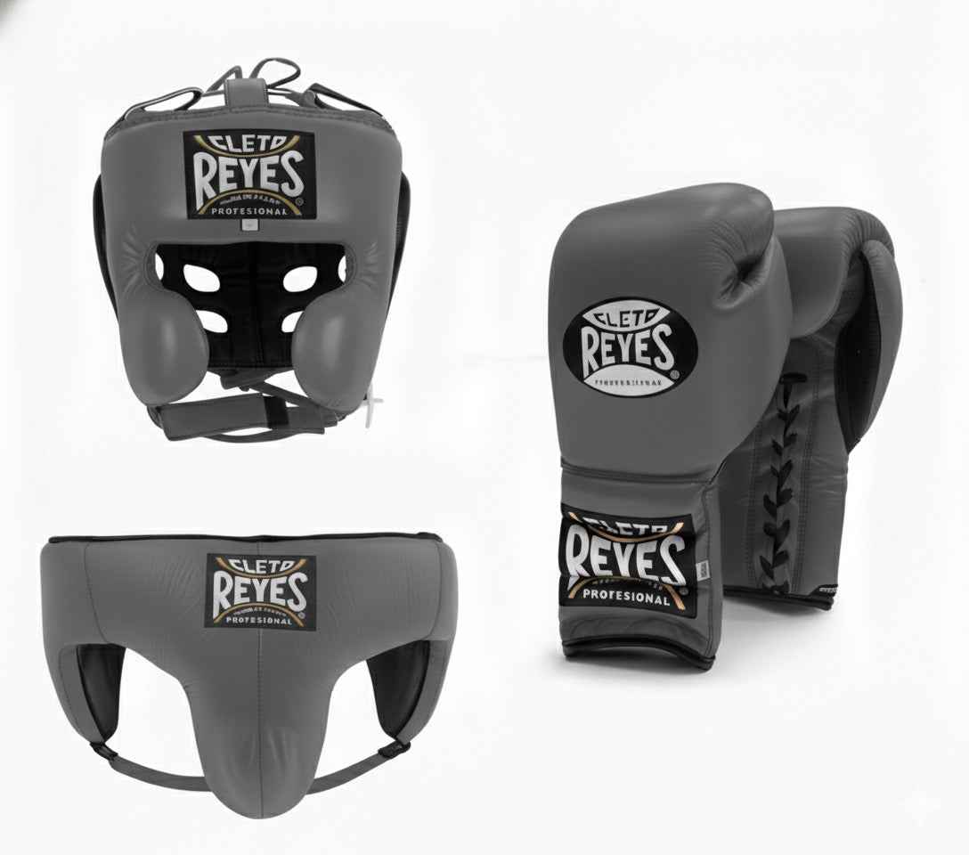 Cleto Reyes Ultimate Gray Lace-Up Sparring Set - PunchPro Boxing