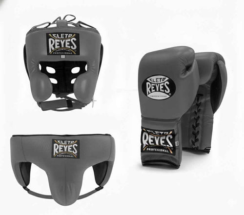 Cleto Reyes Ultimate Gray Lace-Up Sparring Set - PunchPro Boxing
