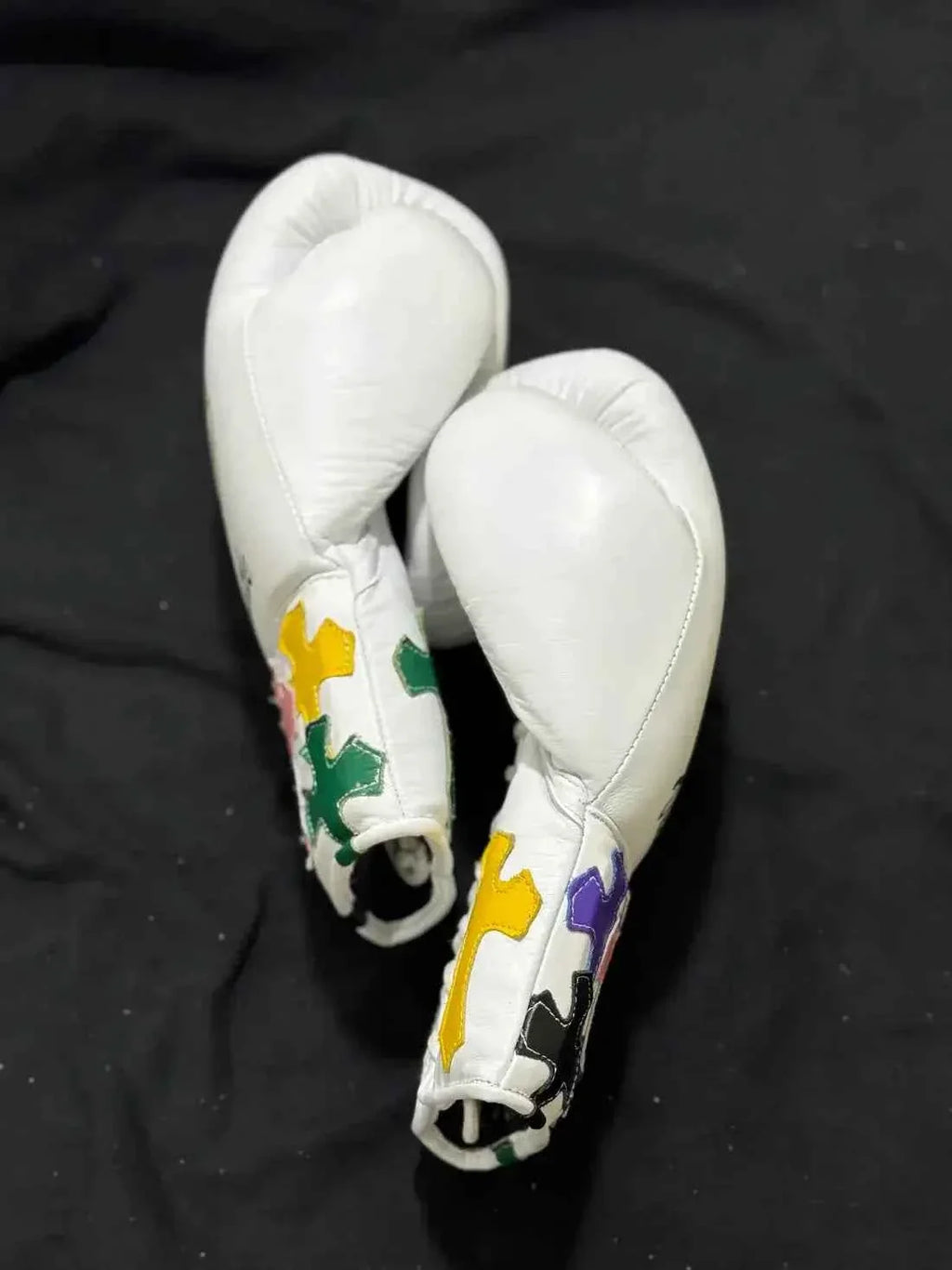Winning White Puzzle Boxing Gloves - Premium Winning Boxing Gloves for Performance and Style - PunchPro Boxing