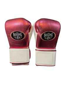 No Boxing No Life Boxing Gloves - Metallic Rose Gold & White Edition - PunchPro Boxing