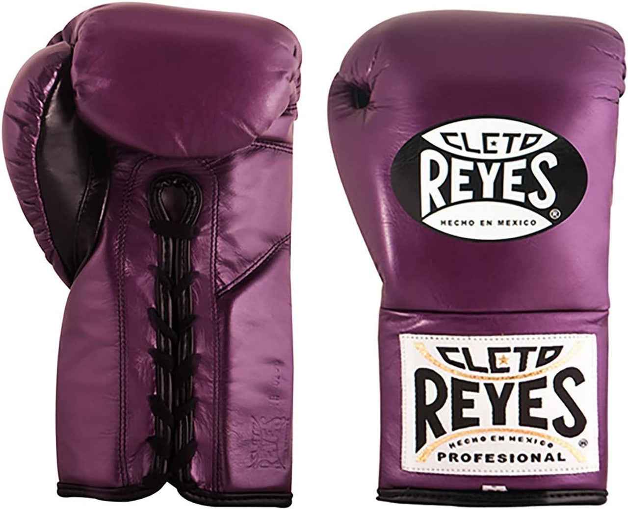 Cleto Reyes Professional Lace-Up Training & Sparring Gloves - Metallic Purple - All Sizes Available - PunchPro Boxing