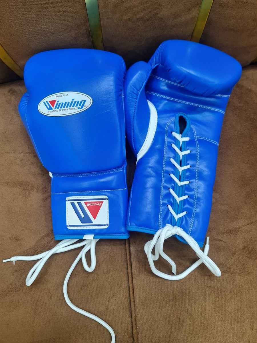 Winning Professional Boxing Training Set - Blue (Gloves, Headgear & Groin Guard) - PunchPro Boxing