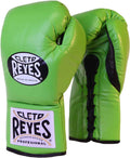 Cleto Reyes Lace-Up Training Gloves - Professional Sparring Gloves in Lime Green - All Sizes Available - PunchPro Boxing