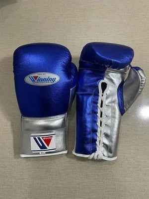 Winning Professional Boxing Training Set - Custom Metallic Silver & Royal Blue Edition | Premium Boxing Training Set - PunchPro Boxing
