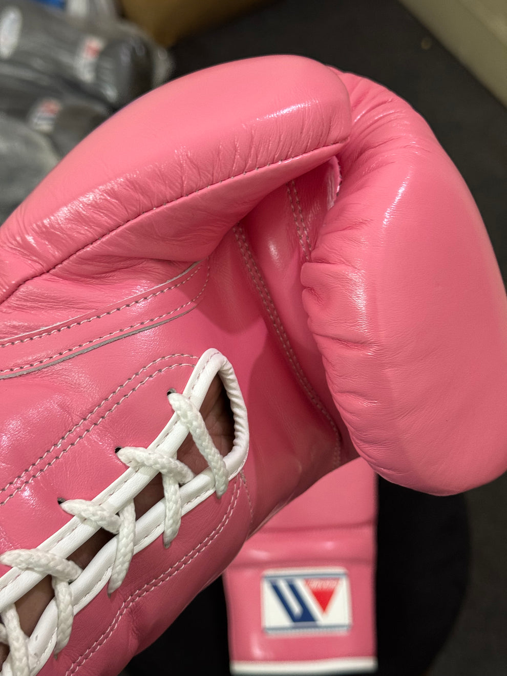 Winning Custom Pink Boxing Gloves - Premium Japan-Made Lace-Up Sparring Gloves (8oz–20oz Available) - PunchPro Boxing