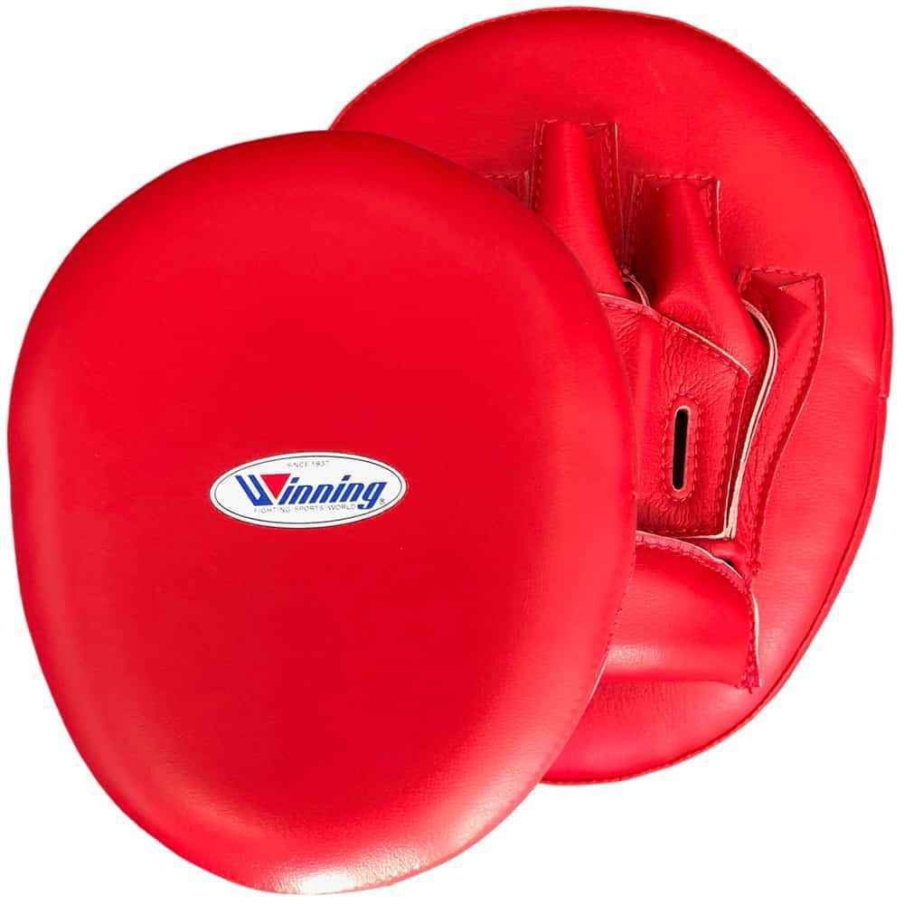 Winning Japan Professional Curved Punch Mitts CM-20 - Classic Red - PunchPro Boxing