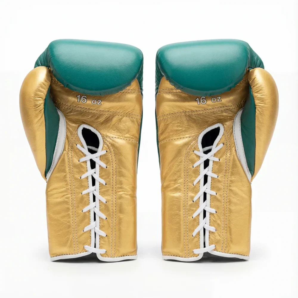 Winning Japan Boxing Gloves MS-600 - Forest Green & Metallic Gold Custom Edition - PunchPro Boxing