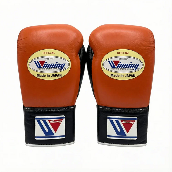 Winning Japan Boxing Gloves MS-600 - Custom Orange & Black Edition - PunchPro Boxing