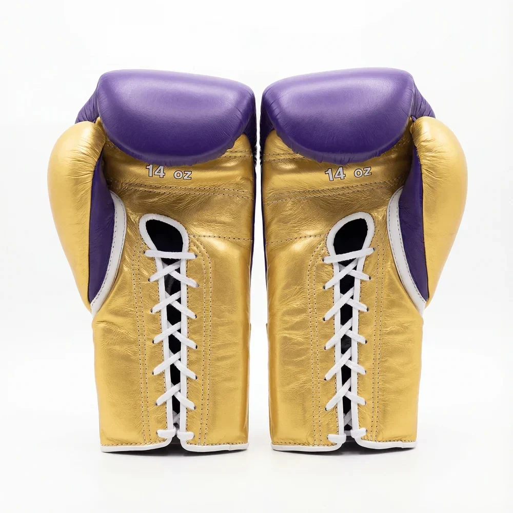 Winning Japan Boxing Gloves MS-600 - Royal Purple & Metallic Gold Custom Edition - PunchPro Boxing