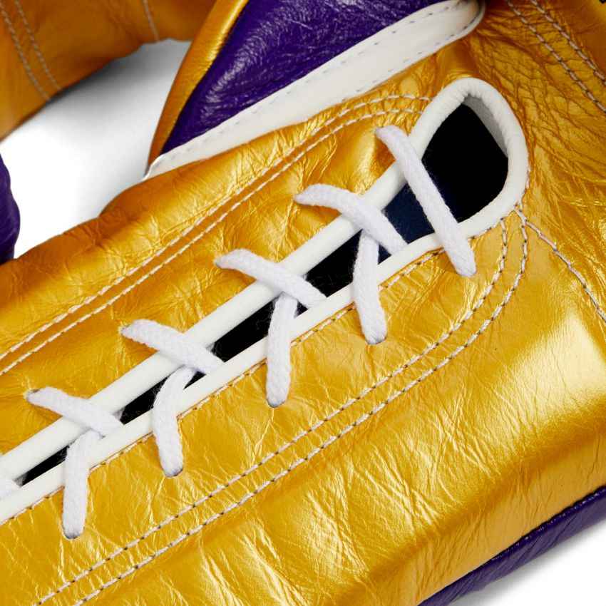 Winning Japan Boxing Gloves MS-600 - Royal Purple & Metallic Gold Custom Edition - PunchPro Boxing