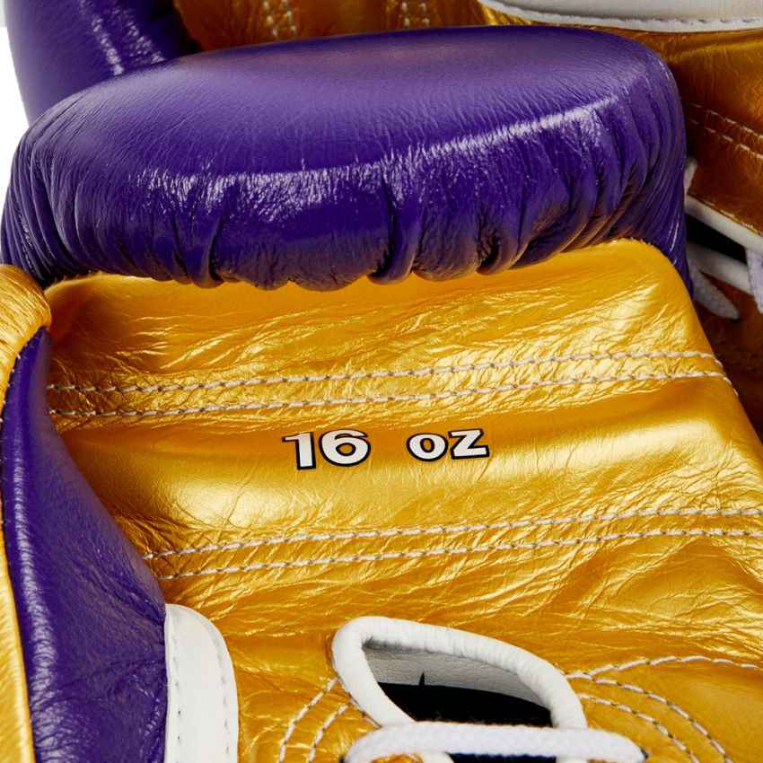 Winning Japan Boxing Gloves MS-600 - Royal Purple & Metallic Gold Custom Edition - PunchPro Boxing