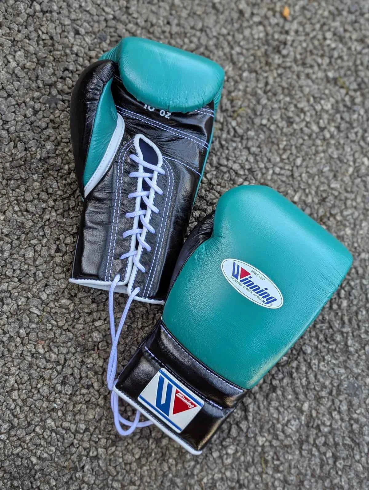 Winning Japan Boxing Gloves MS-600-B - Custom Velcro Edition in Forest Green & Black - PunchPro Boxing